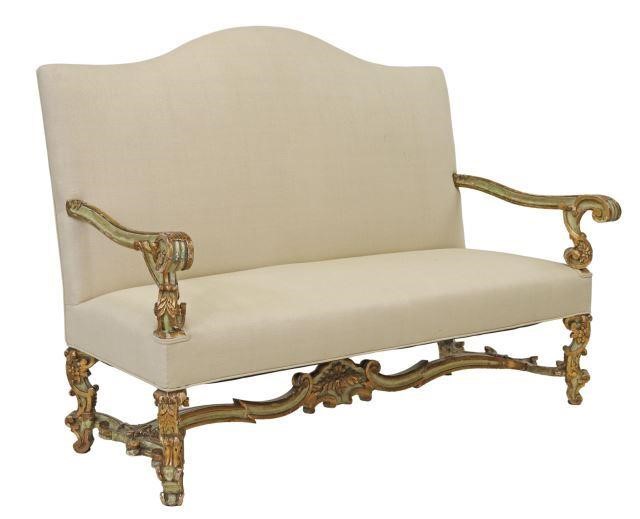 FRENCH LOUIS XIV STYLE UPHOLSTERED