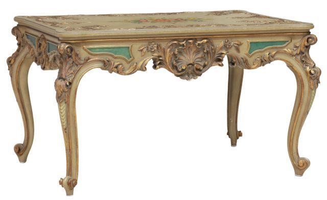 LOUIS XV STYLE PARCEL GILT PAINTED 35718b