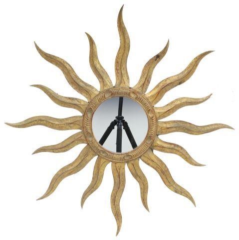 GILTWOOD SUNBURST DESIGN WALL MIRRORGiltwood