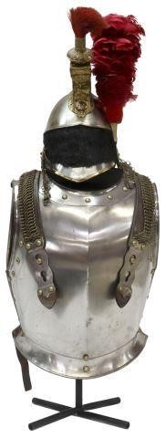 FRENCH CAVALRY CHEST ARMOR HELMET  3571df