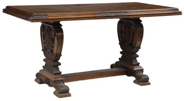 SPANISH BAROQUE STYLE CARVED WALNUT