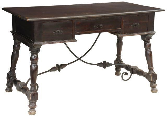 SPANISH BAROQUE STYLE EBONIZED DESKSpanish