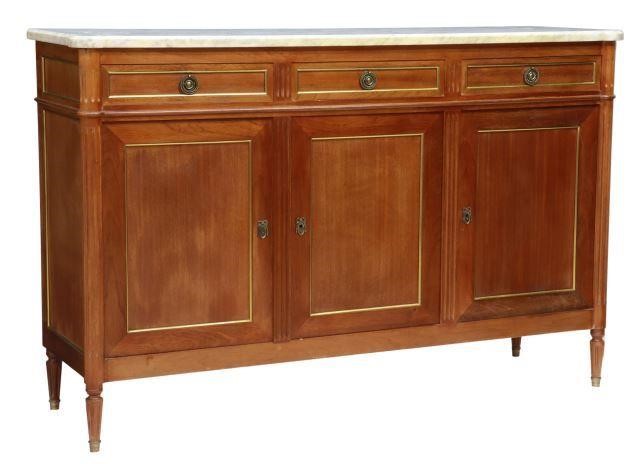 LOUIS XVI STYLE MARBLE TOP MAHOGANY 357250