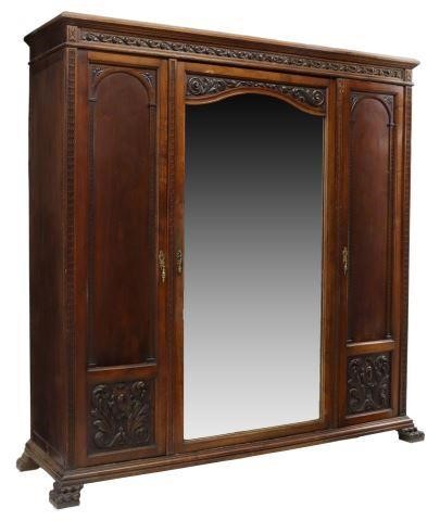 SPANISH RENAISSANCE WALNUT MIRRORED 35725a