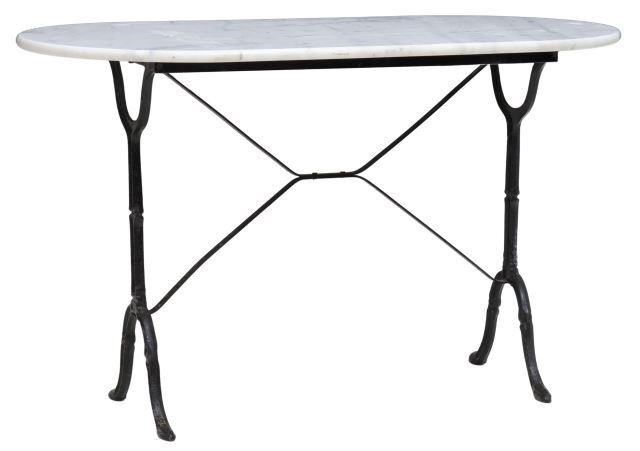 PARISIAN MARBLE TOP CAST IRON BISTRO 357282