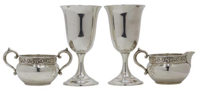 (4) GORHAM STRASBOURG CREAMER & SUGAR,