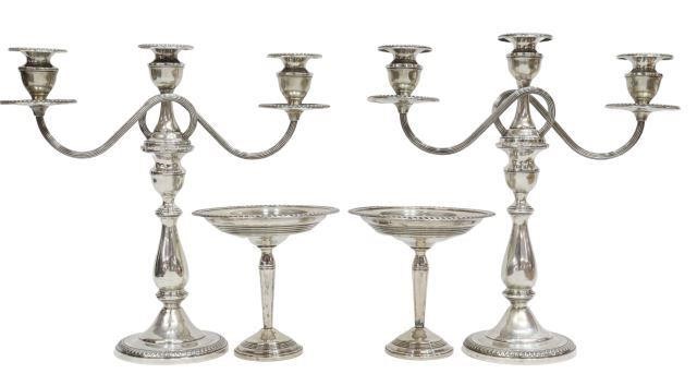 4) AMERICAN WEIGHTED STERLING CANDELABRA,