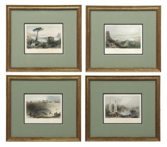  4 ITALIAN VIEW ENGRAVINGS AFTER 357312