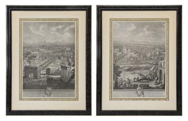 (2) FRAMED ROMAN VIEWS PRINTS AFTER