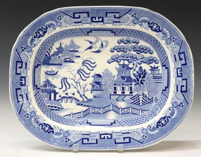 ENGLISH STAFFORDSHIRE BLUE WILLOW SERVICE
