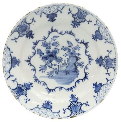 DELFT CHINOISERIE FAIENCE CHARGER  35734c