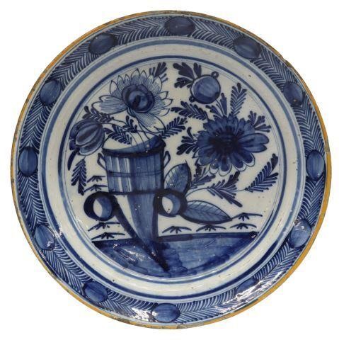 DELFT BLUE WHITE FAIENCE CHARGER  35734b