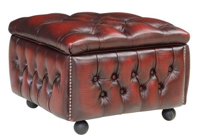 ENGLISH TUFTED OXBLOOD LEATHER