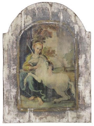 LADY & UNICORN DECOUPAGE PRINT