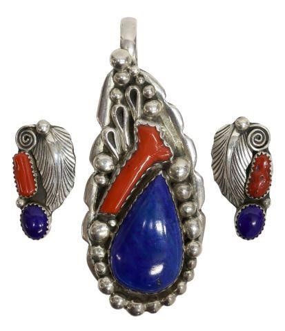 (2) SOUTHWEST LAPIS & RED CORAL