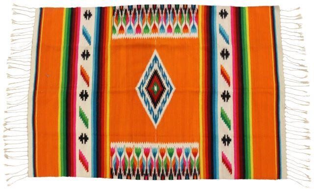 LARGE SERAPE RUG OR BLANKET, MEXICO,