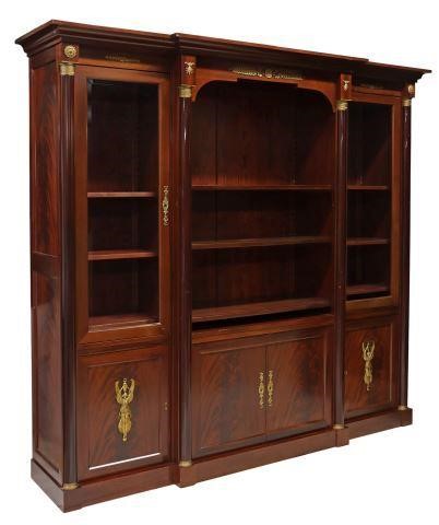 FRENCH EMPIRE STYLE MAHOGANY BREAKFRONT 35740d