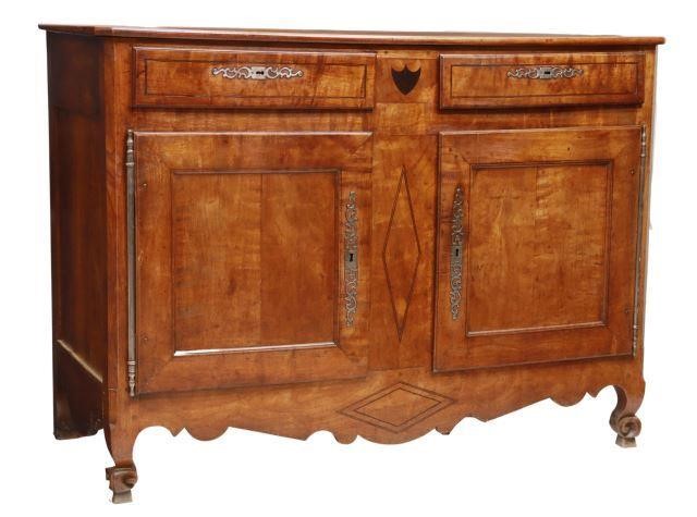 FRENCH PROVINCIAL FRUITWOOD SIDEBOARD,