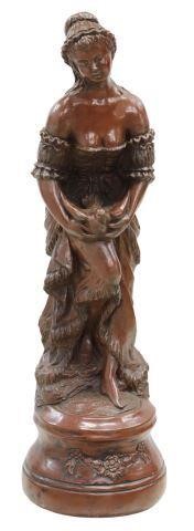 LARGE SCULPTURE MAIDEN WITH DOVE  357447