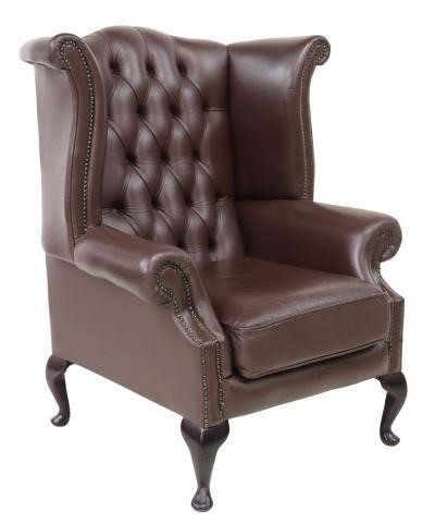 ENGLISH QUEEN ANNE STYLE LEATHER 35747c