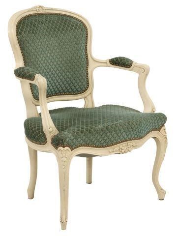 FRENCH LOUIS XV STYLE PAINTED UPHOLSTERED 357497