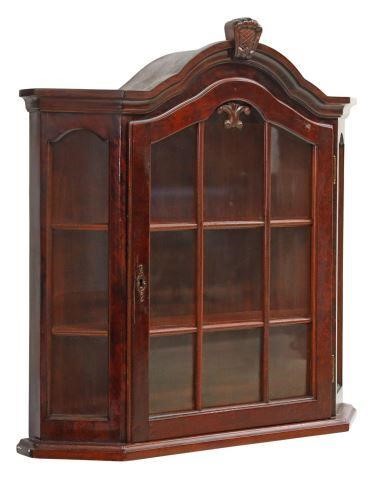 DUTCH MAHOGANY FINISH WALL VITRINE 3574a7