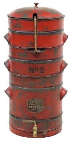 ENGLISH RED ENAMELED STEEL WASTE 3574e1