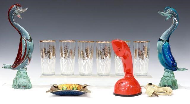 (10) MID-CENTURY DECORATIVE ITEMS, COBRA