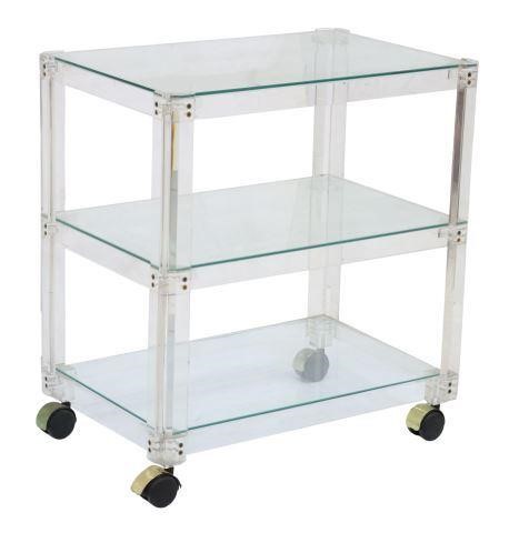 MODERN COLORLESS ACRYLIC THREE TIER 35751b