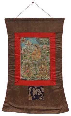 ASIAN BUDDHIST HAND PAINTED THANGKAAsian 35753a