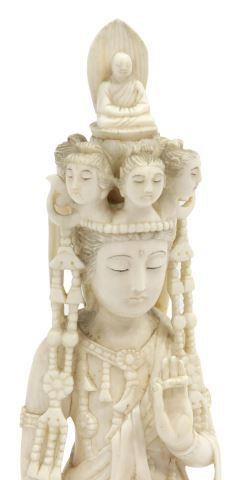 CHINESE CARVED IVORY FIGURE OF