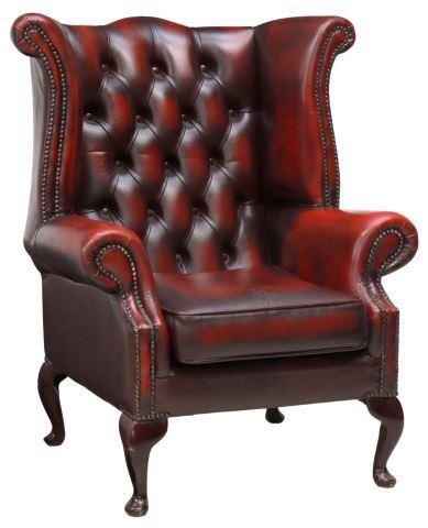 ENGLISH QUEEN ANNE STYLE LEATHER