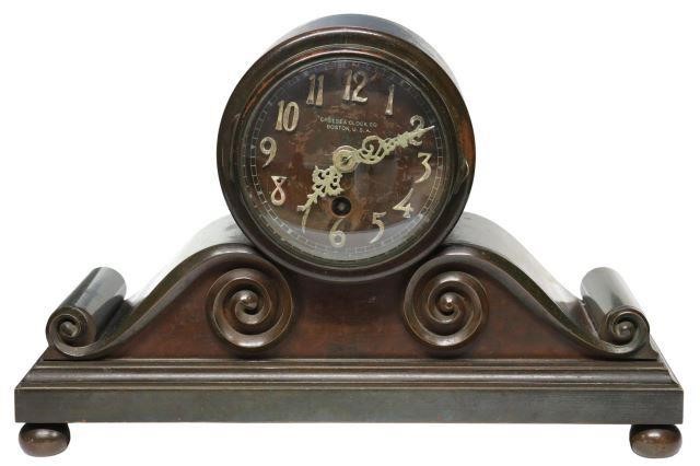 AMERICAN CHELSEA CLOCK CO. TAMBOUR SHELF