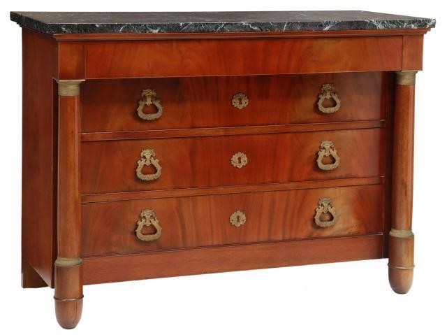 FRENCH EMPIRE STYLE MARBLE TOP 3575bf
