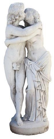 GARDEN STATUARY, LOVERS EMPBRACE,