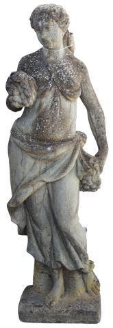 NEAR LIFE-SIZE STATUE OF MAIDEN