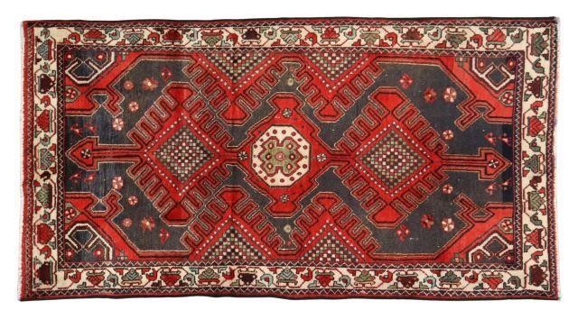 HAND-TIED PERSIAN MAZLAGAN RUG,