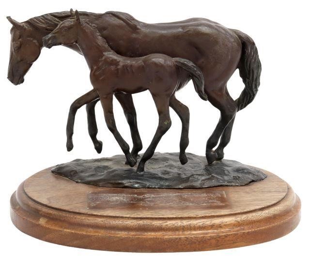 NINA KAISER (ATTRIB) THOROUGHBREDS BRONZE,