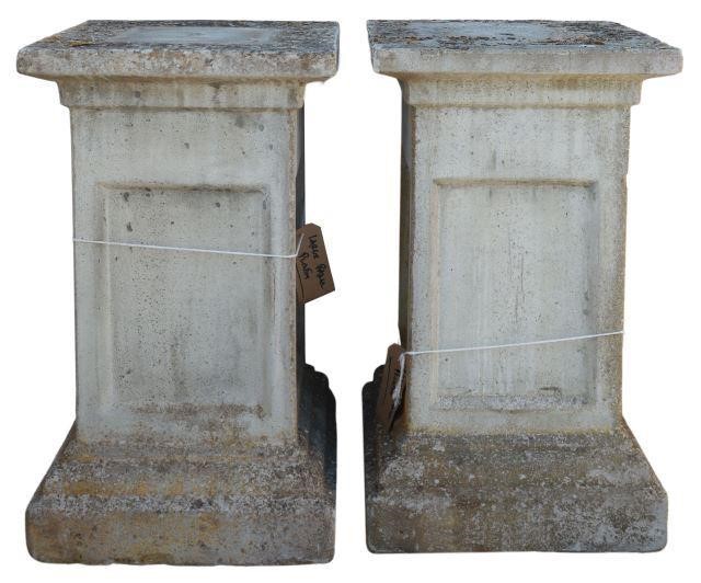 (2) ARCHITECTURAL CAST STONE PLINTHS,