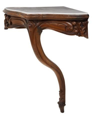 FRENCH MARBLE-TOP CORNER WALL BRACKET