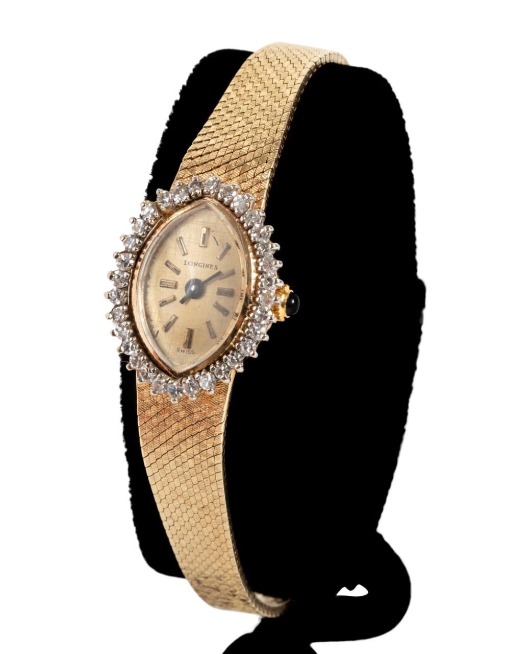 LONGINES 14K YELLOW GOLD & DIAMOND