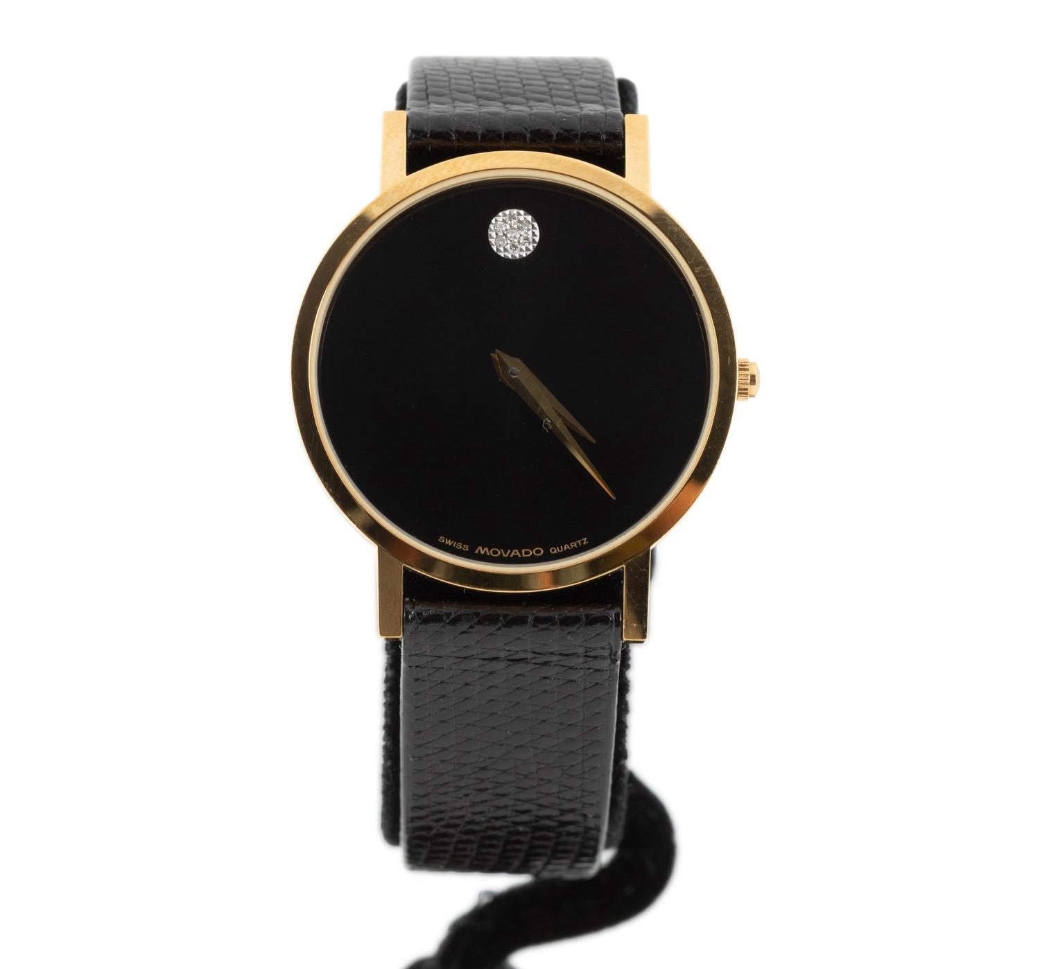 MEN S MOVADO GOLD PLATED MUSEUM 35769f