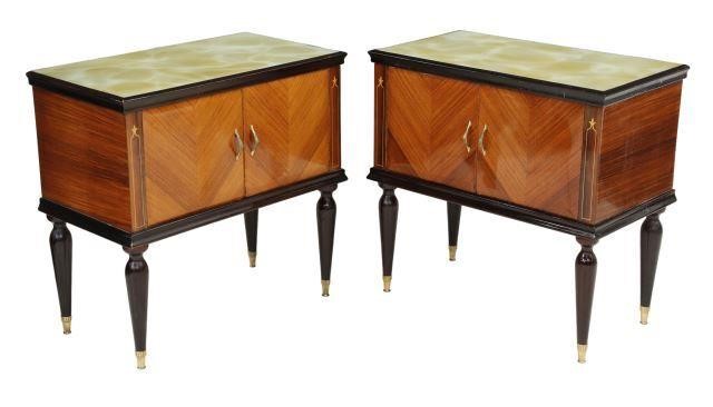 (2) ITALIAN MID-CENTURY ROSEWOOD