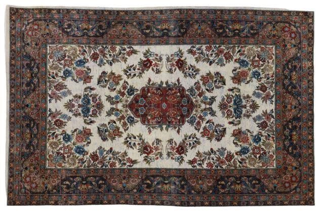 HAND-TIED JAIPUR RUG, 7' X 4'.8"Hand-tied