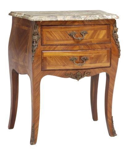 LOUIS XV STYLE MARBLE TOP NIGHTSTANDLouis 357776