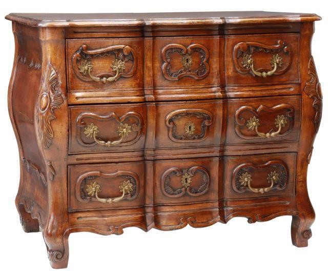 FRENCH LOUIS XV STYLE WALNUT COMMODE 357779