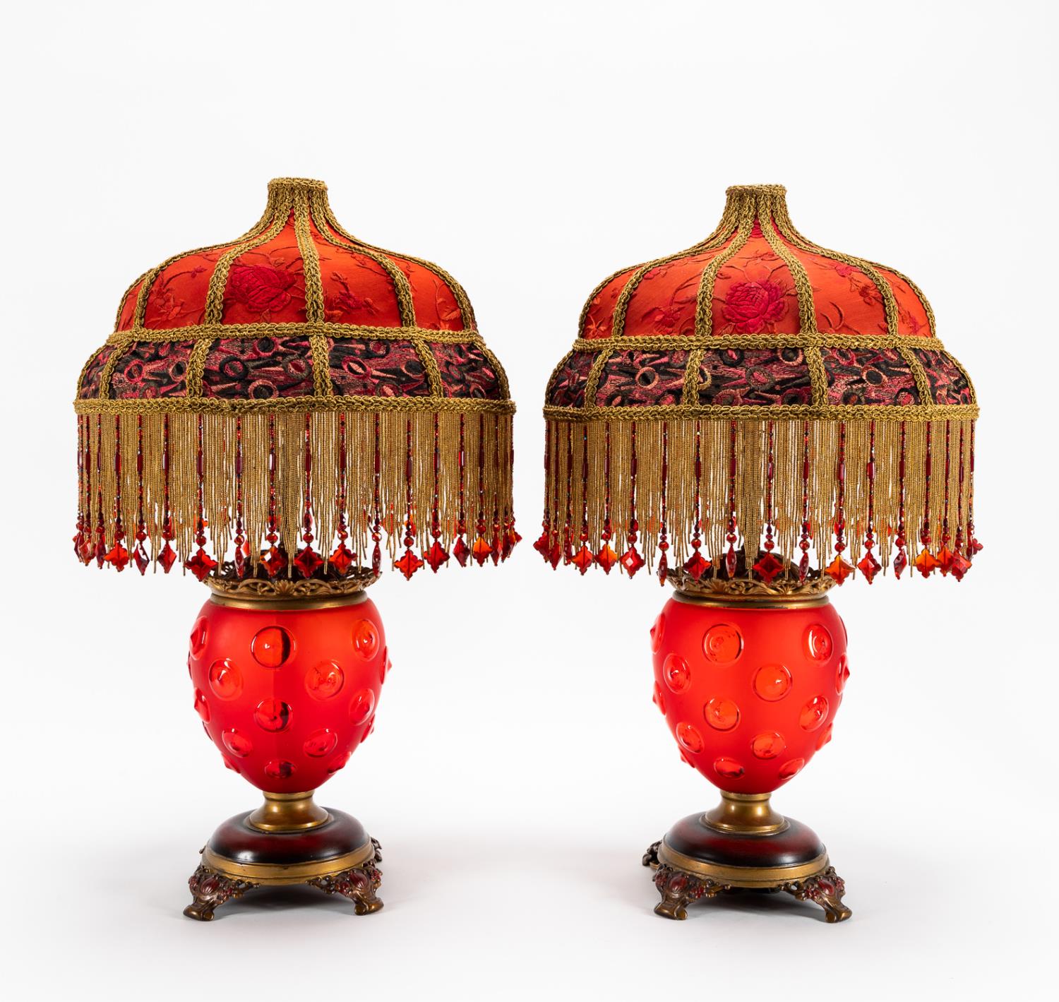 PR KATHLEEN CAID RUBY GLASS LAMPS  359e9d