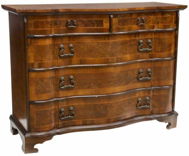 ITALIAN BAROQUE STYLE WALNUT FIVE DRAWER 359ebc