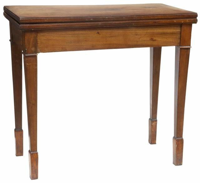 FRENCH WALNUT FLIP TOP GAMES TABLEFrench 359ec1