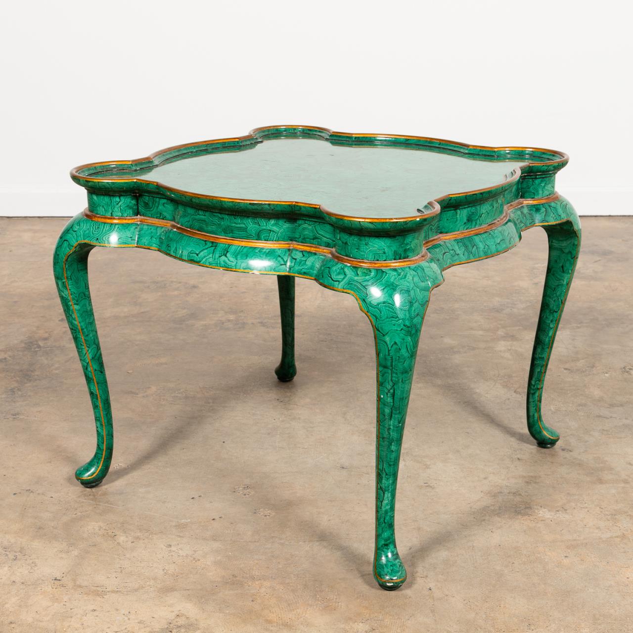 QUEEN ANNE STYLE FAUX MALACHITE 359f2b